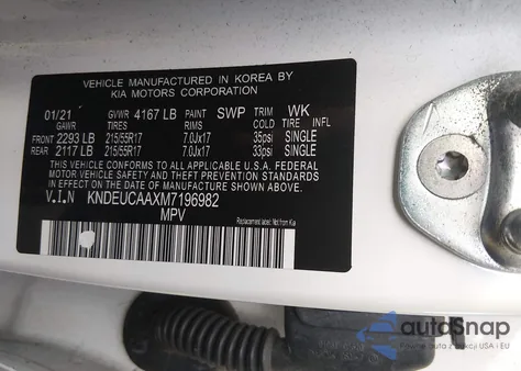 2021 Kia Seltos S из США, поврежденный, VIN KNDEUCAAXM7196982